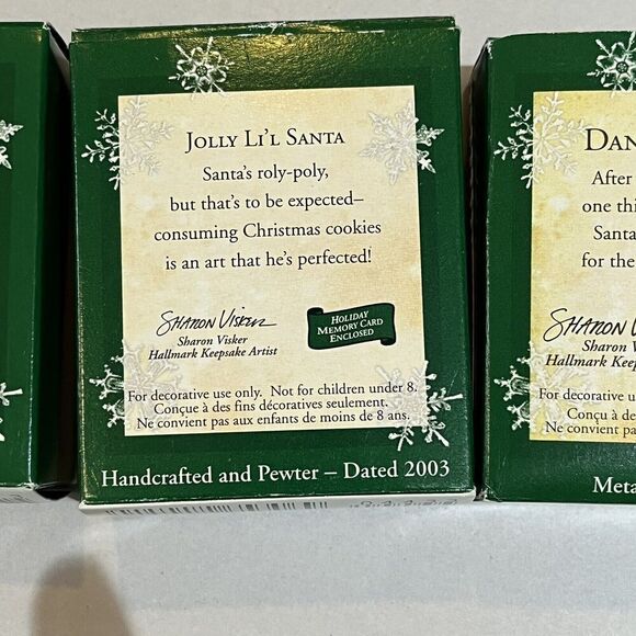 NIB! 2002~2005 Hallmark Keepsake Sharon Visker Miniture Ornaments Lot of 3 - Picture 3 of 4